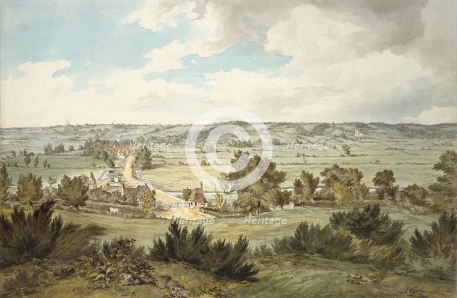 Valley of the Stour with Stratford St Mary seen from near Dedham, c1800. Artist: John Constable.