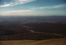 Valley along the Skyline Drive in Virginia, ca. 1940. Creator: Jack Delano