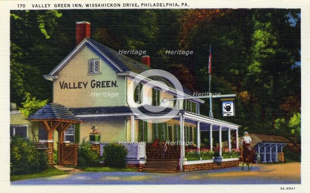 Valley Green Inn, Wissahickon Drive, Philadelphia, Pennsylvania, USA, 1933. Artist: Unknown