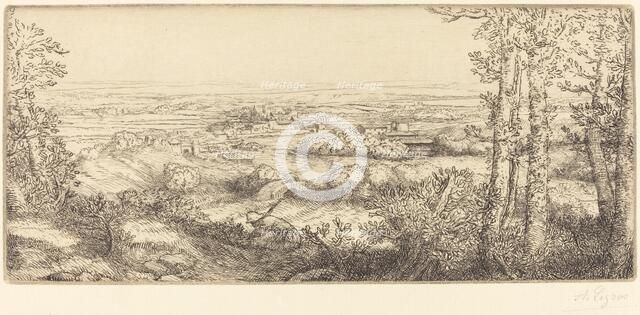 Valley in Bourgogne (Une vallee en Bourgogne). Creator: Alphonse Legros.