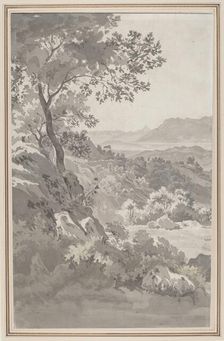 Valley in the Italian Campagna, 1820s(?). Creator: Unknown