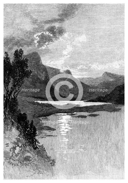 Valley Lake, Mount Gambier, South Australia, 1886.Artist: H Baker