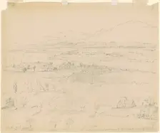 Valley with River and Mountains, 1843. Creator: William Sidney Mount