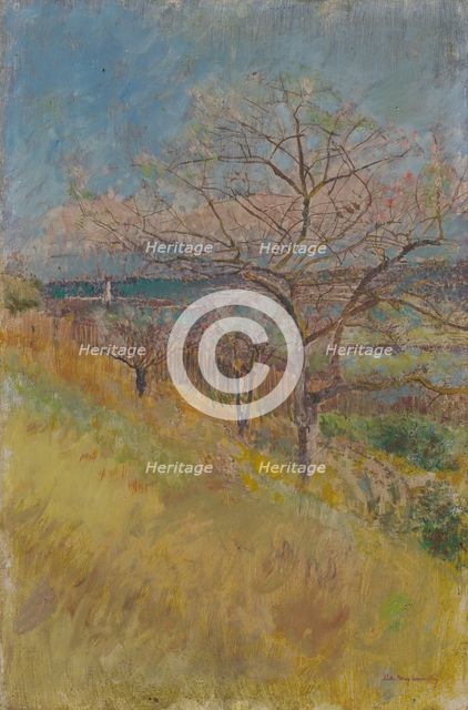 Valley with Trees in Bloom, 1890 - 1900. Creator: Ladislav Mednyanszky.