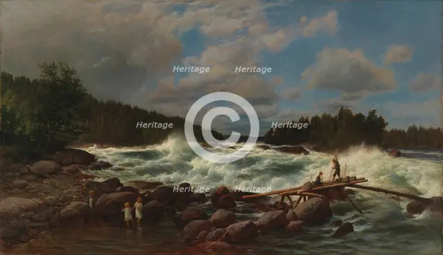 Vallinkoski, 1872. Creator: Berndt Lindholm.