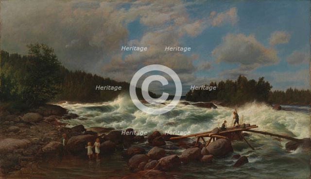 Vallinkoski, 1872. Creator: Berndt Lindholm.