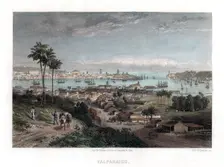 Valparaiso, Chile, 1840. Artist: Edward Willmann