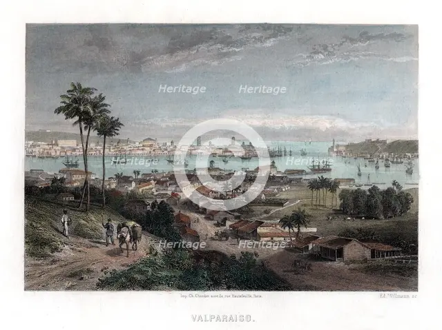 Valparaiso, Chile, 1840. Artist: Edward Willmann