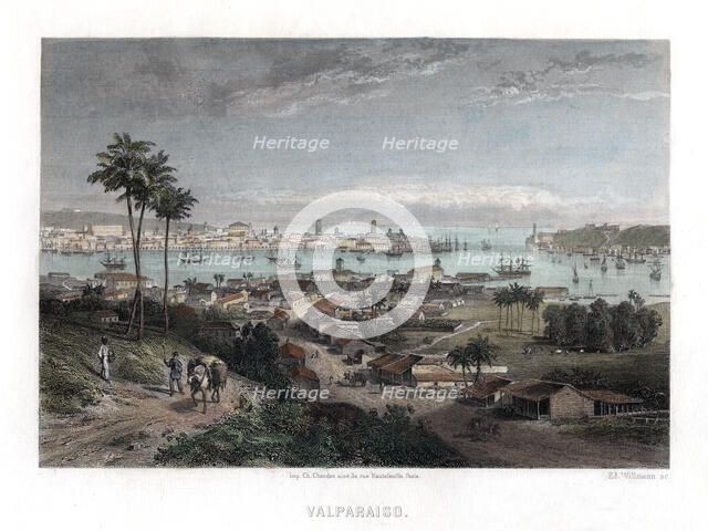 Valparaiso, Chile, 1840. Artist: Edward Willmann