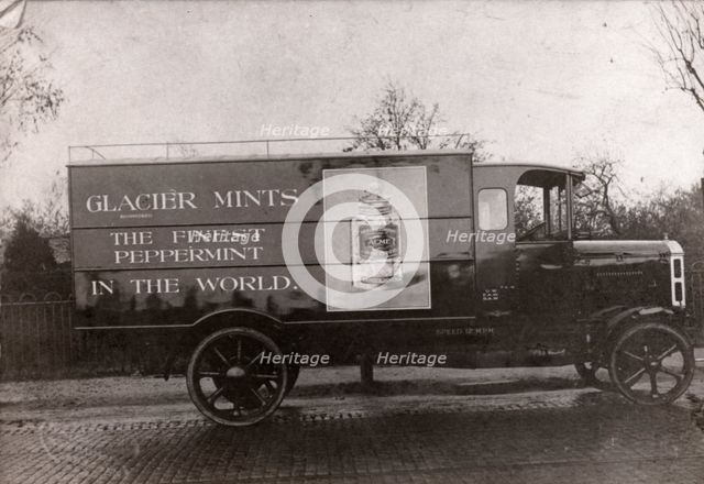 Van advertising Fox's Glacier mints,1922. Artist: Unknown