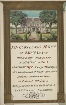 Van Cortland house museum, c1887 - 1922. Creator: Unknown