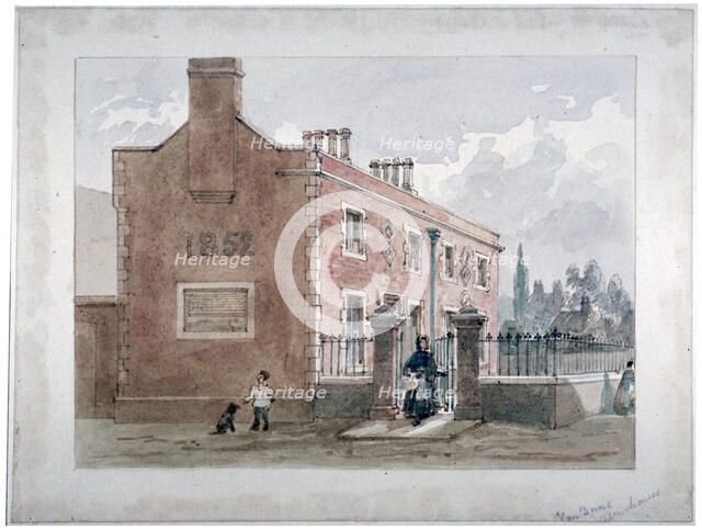 Van Dun Almshouses, Caxton Street, London, 1852. Artist: James Findlay