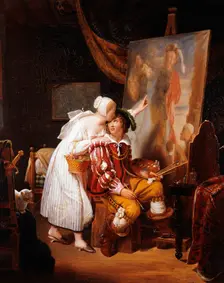 Van Dyck peignant son premier tableau, 1819. Creator: Louis Ducis