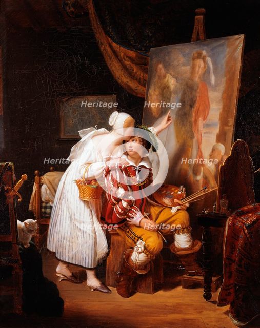 Van Dyck peignant son premier tableau, 1819. Creator: Louis Ducis.