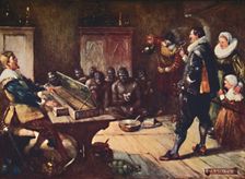 Van Riebeck Entertains the Hottentots 1909. Artist: Joseph Ratcliffe Skelton