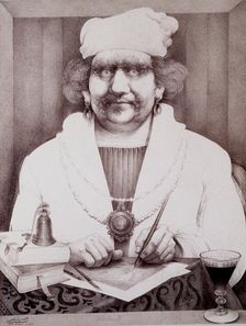 Van Rijn Harmenszoon called Rembrandt (1606-1669), Dutch Painting.er and engraver, engraving, 1972