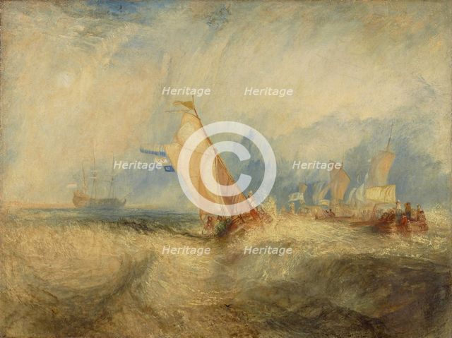 Van Tromp, going about to please his Masters, Ships at Sea, getting a Good Wetting, 1844. Creator: JMW Turner.