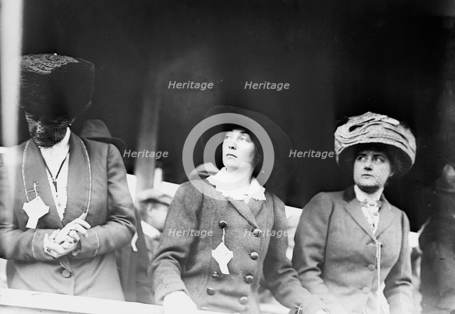 Vanderbilt Race 1910 Miss Bird and Mrs. Thomas Hitchcock, 1910. Creator: Bain News Service.