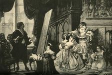Vandyck Painting the Children of Charles I 1883. Creator: Unknown