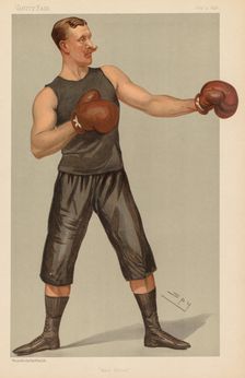 Vanity Fair: "Hard Hitter", 1896. Creator: Leslie Matthew (Spy) Ward (British, 1851-1922); Vincent Brooks Day & Son