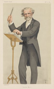 Vanity Fair: "Italian Music", 1879. Creator: Théobald Chartran (French, 1849-1907); Vincent Brooks Day & Son