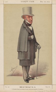 Vanity Fair: Men of the Day No. 14 "A Faithful Friend, an eminent Savant ...", 1870. Creator: Carlo (Ape) Pellegrini (Italian, 1839-1889); Vanity Fair. (Boston: Frame Central, 1992.) p. 2, 26 Nov., 1870, M. No. 14