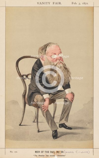 Vanity Fair: Men of the Day, No. 39 "The Novelist who invented Sensation", 1872. Creator: Adriano Cecioni (Italian, 1836-1886); Vanity Fair. (Boston: Frame Central, 1992.) p. 3, 3 Feb. 1872, S. No. 39.
