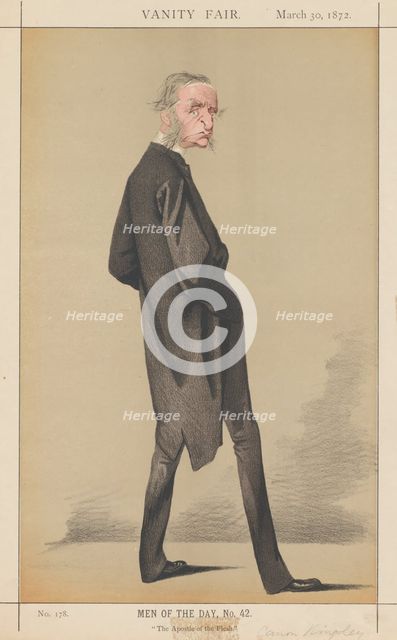Vanity Fair: Men of the Day, No. 42 "The Apostle of the Flesh", 1872. Creator: Adriano Cecioni (Italian, 1836-1886).