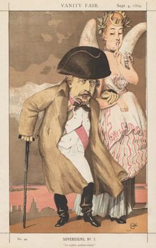 Vanity Fair: Sovereigns, No. 1 "Le regime parlementaire", 1869. Creator: James Tissot (French, 1836-1902)