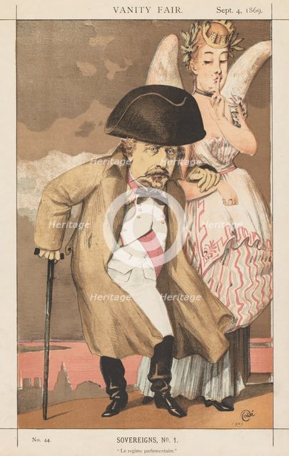 Vanity Fair: Sovereigns, No. 1 "Le regime parlementaire", 1869. Creator: James Tissot (French, 1836-1902).