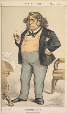 Vanity Fair: Statesman, No. 113 "The Massive Grievance", 1872. Creator: Thomas Nast (American, 1840-1902)