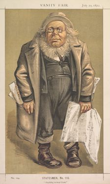 Vanity Fair: Statesman, No. 118 "Anything to Beat Grant", 1872. Creator: Thomas Nast (American, 1840-1902); Vincent Brooks Day & Son