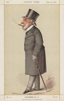 Vanity Fair: Statesman, No. 71 "One of the Lambs of the Political Fold", 1871. Creator: Carlo (Ape) Pellegrini (Italian, 1839-1889); Vanity Fair. (Boston: Frame Central, 1992.) p. 2, 14 Jan., 1871, S. No. 71