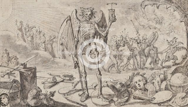 Vanitas with Death and the Last Judgment. Creator: Philip Tideman.