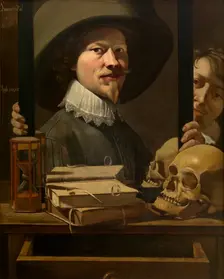 Vanitas Portrait of the Painter, 1678-1685. Creator: Antonie van Steenwinckel