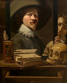 Vanitas Portrait of the Painter, 1678-1685. Creator: Antonie van Steenwinckel