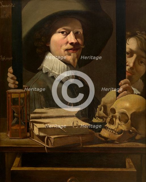 Vanitas Portrait of the Painter, 1678-1685. Creator: Antonie van Steenwinckel.