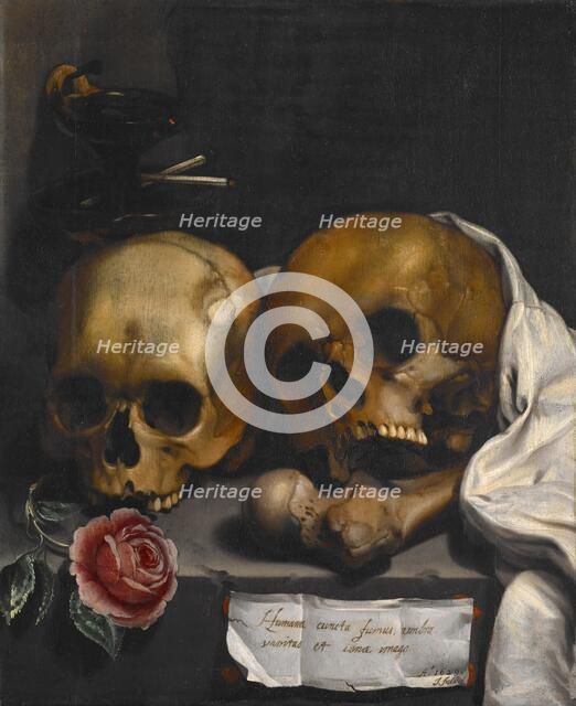 Vanitas Still Life, 1629. Creator: J Falk.