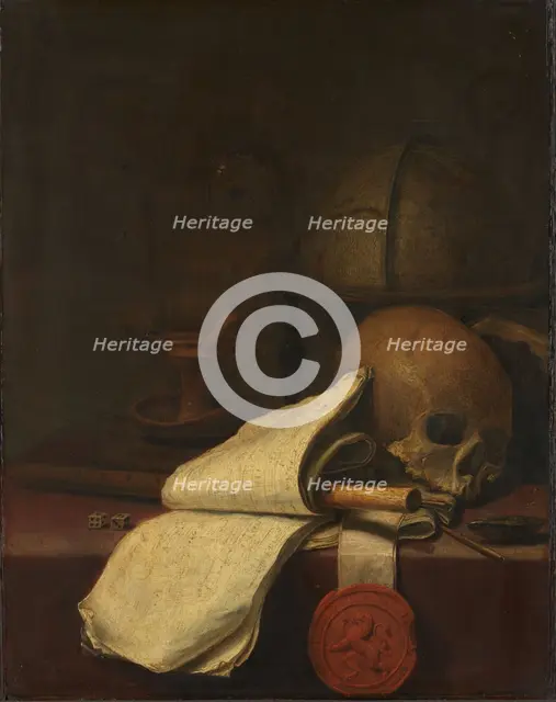 Vanitas Still Life, 1646. Creator: Pieter Symonsz Potter.