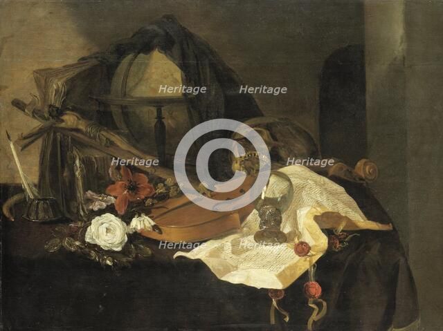 Vanitas Still Life, 1650. Creator: Jacques de Claeuw.