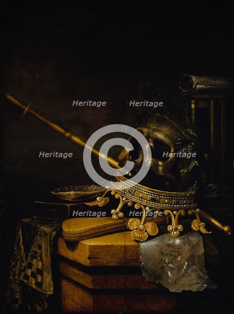 Vanitas Still Life, 1661. Creator: Collier, Edwaert (1642-1708).