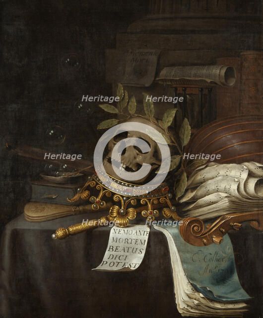 Vanitas Still Life, 1704. Creator: Collier, Edwaert (1642-1708).