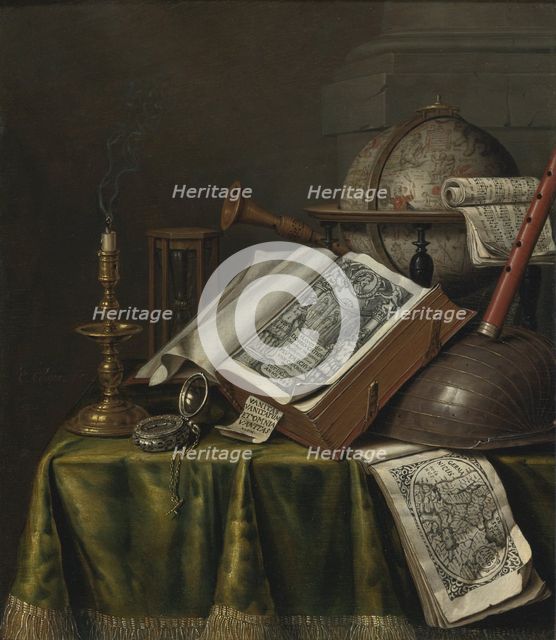 Vanitas Still Life. Artist: Collier, Edwaert (1642-1708)
