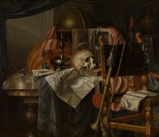 Vanitas Still Life, Between 1660 and 1670. Creator: Gijsbrechts, Franciscus (1649-after 1677)