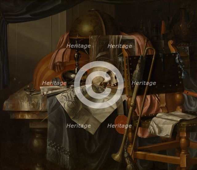 Vanitas Still Life, Between 1660 and 1670. Creator: Gijsbrechts, Franciscus (1649-after 1677).