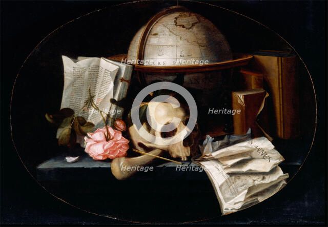 Vanitas Still Life, c1655. Creator: Johannes Borman.