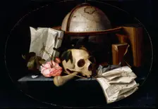 Vanitas Still Life, c1655. Creator: Johannes Borman