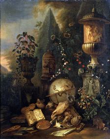 Vanitas. Still Life with a Vase 17th or early 18th century. Artist: Matthias Withoos
