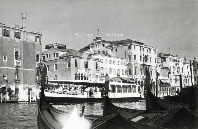 Vaporetto on the Grand Canal, Venice, Italy, c1955. Creator: Arthur Charles Kirby Ware.