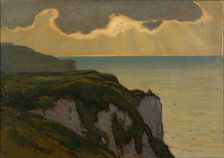 Varengeville. Yellow rays over the cliffs of Mordal. Creator: Auburtin, Jean Francis (1866-1930)